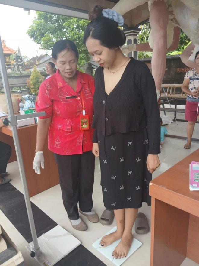 Penimbangan balita, pemberian obat cacing dan vit. A di Br. Sangging, Selasa 10 Pebruari 2026